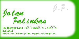 jolan palinkas business card
